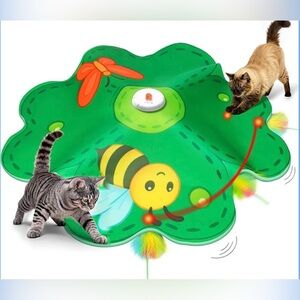 Rechargeable Cat Toys, 2 in 1 Hide and Seek Game Interactive Cat Toy